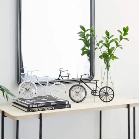 12" Metal Country Cottage Bicycle Clock Set {9}