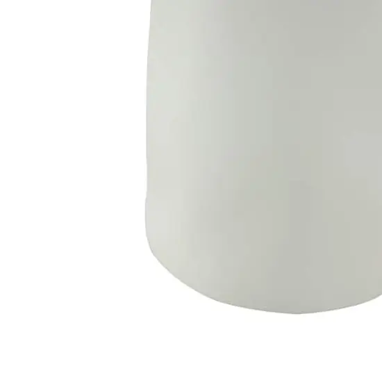 12" White Floral Narrow Opening Ceramic Decorative Vase {5}