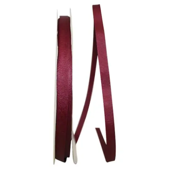 JAM Paper 3/8" Grosgrain Texture Ribbon Burgundy {1}
