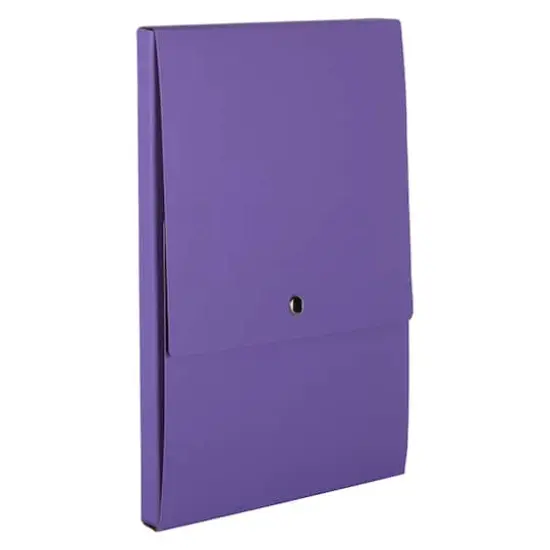 JAM Paper Vertical Kraft Snap Closure Portfolio Purple {4}