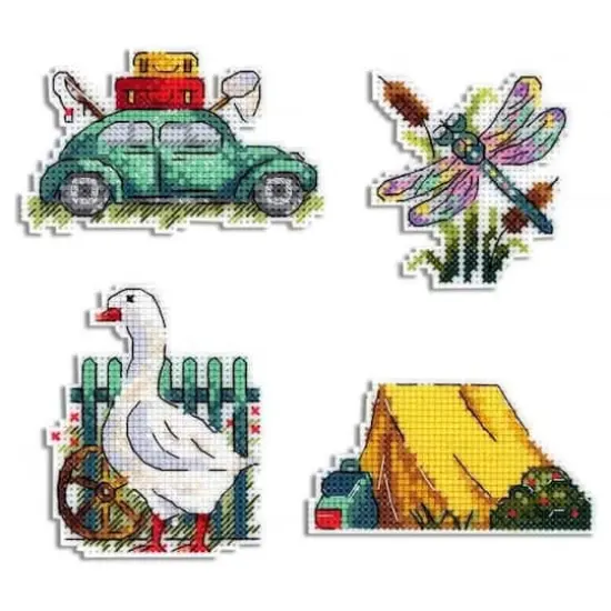 MP Studia Summer Magnets Plastic Canvas Counted Cross Stitch Kit {3}
