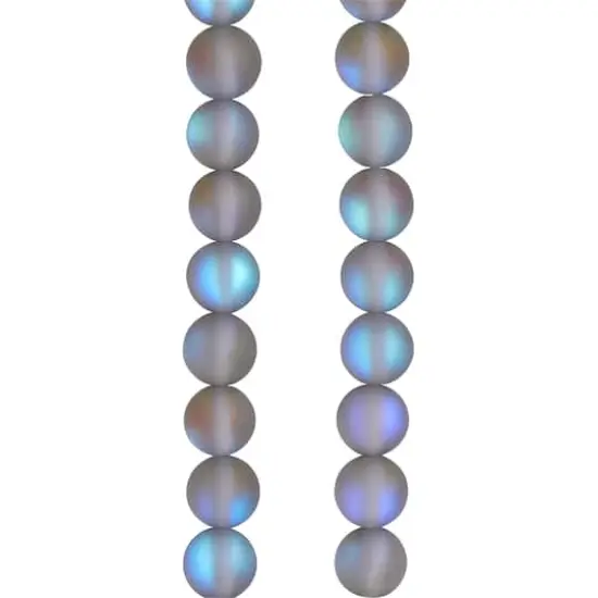 Light Gray Matte Glass Round Beads, 6mm by Bead Landing&trade; {1}