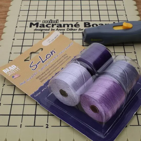 The Beadsmith&reg; S-Lon&trade; 0.5mm Lilac Bead Cord Mix {5}
