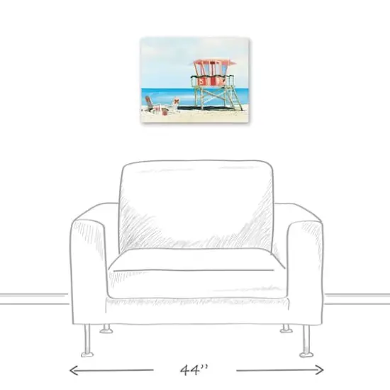 18" Festive Holiday Beach Christmas Canvas Wall D&eacute;cor {4}