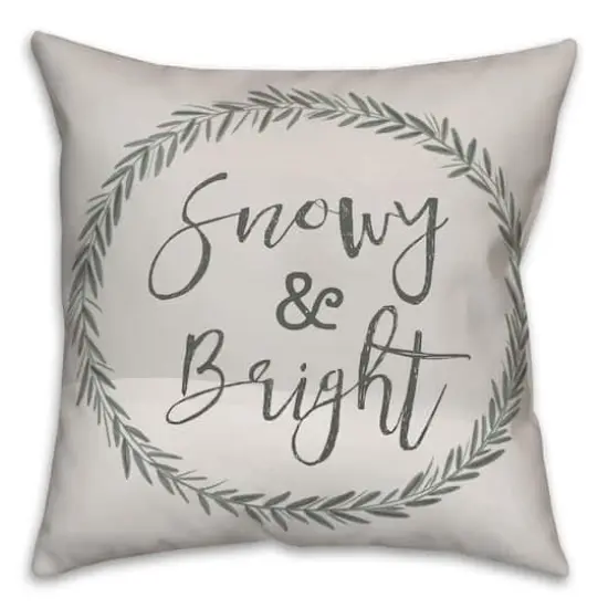 Snowy and Bright 18x18 Throw Pillow {1}