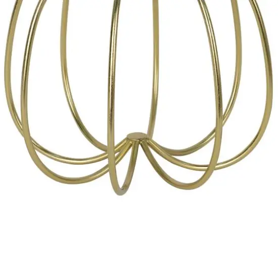 7.5" Gold Metal Pumpkin Tabletop D&eacute;cor by Ashland&reg; {6}