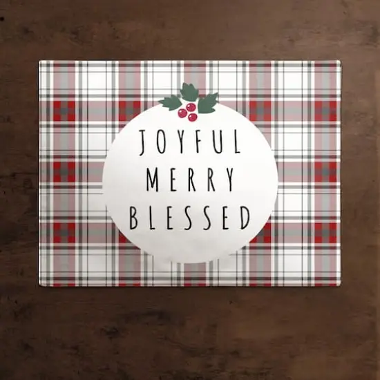 Joyful Merry Blessed 18x14 Cotton Twill Placemat {3}
