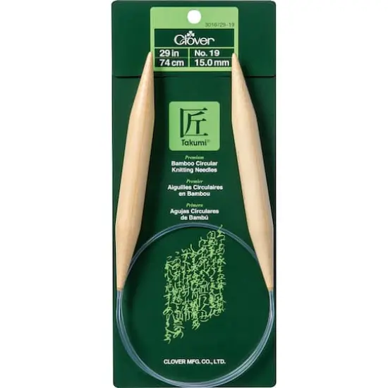 Clover Takumi&reg; 29" Bamboo Circular Knitting Needles {1}