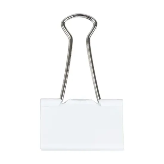 JAM Paper 1.5" Binder Clips, 12ct. White {4}