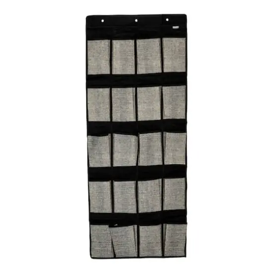 Simplify Black 20-Pocket Shoe Organizer {1}
