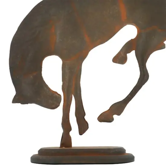 12" Rusted Bronze Metal Bucking Horse Tabletop D&eacute;cor by Ashland&reg; {3}