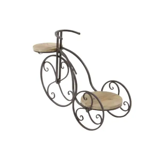 Brown Metal Farmhouse Bicycle Plantstand, 25" x 19" {5}