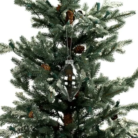 4 Pack 4.5" Clear DIY Plastic Teardrop Ornaments by Make Market&reg; {4}