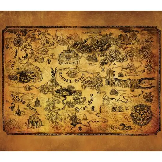 RoomMates Legends Of Zelda Map Tapestry {5}