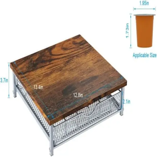 NEX&trade; Silver Single-Layer Coffee Pod Holder without Cup Holder {3}