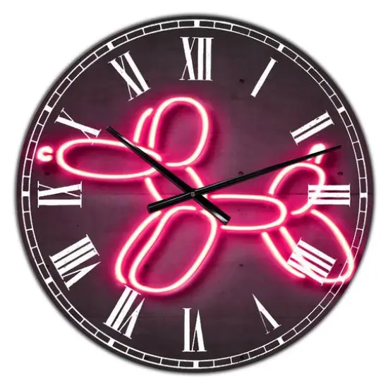 Designart 'Balloon Dog Oversized Modern Wall Clock {1}