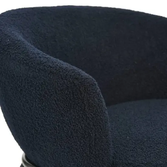 Hello Honey&reg; Bowery Boucle Upholstered Accent Arm Chair Dark Blue {6}