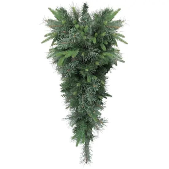 48" Unlit Cashmere Mixed Pine Teardrop Swag {4}