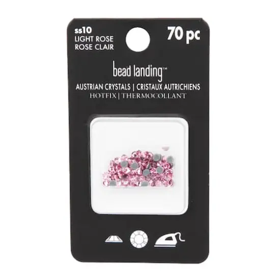 SS10 Round Hotfix Austrian Crystals by Bead Landing&trade;, 70ct. Light Rose {5}