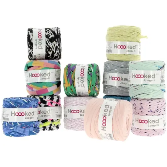 12 Pack: Hoooked Baby Zpagetti Print Mix Yarn Set {3}