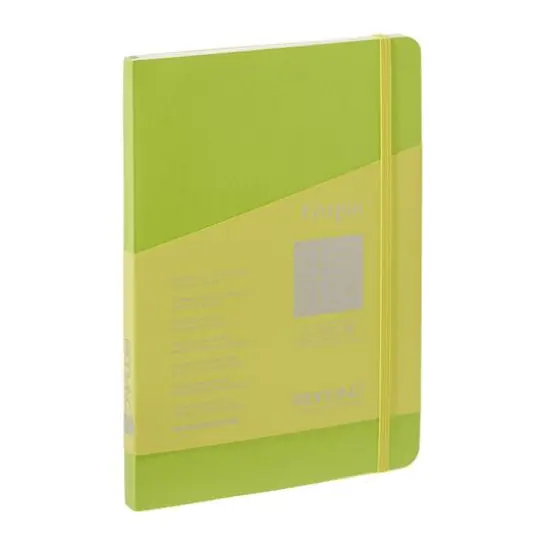 Fabriano&reg; EcoQua Plus A5 Graph Stitch-Bound Notebook Lime {1}