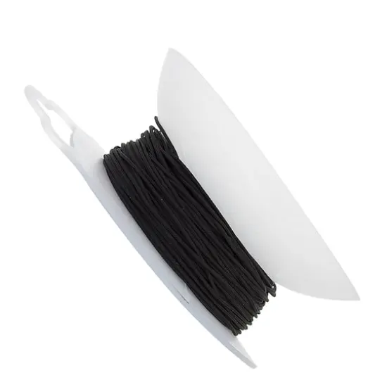 John Bead Lovely Knots 1mm Asian Knotting Cord with Bobbin, 50yd. Black {3}