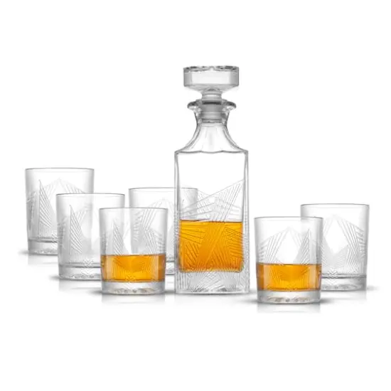 JoyJolt&reg; Gatsby Art Deco Whiskey Decanter & Glasses Set {1}