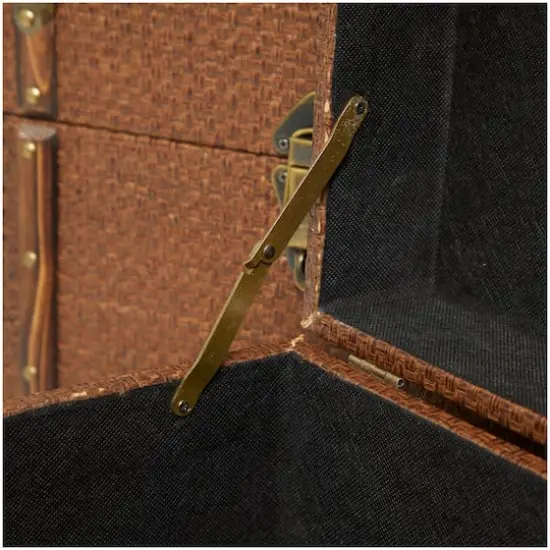 Brown Inspired Trunk with Latches & Leather Accent Set  {8}