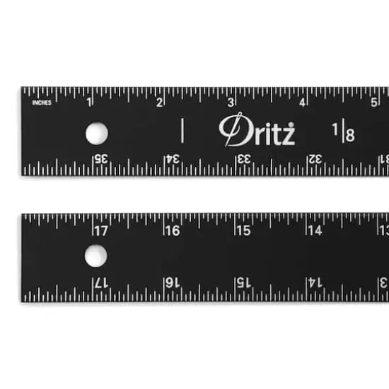 Dritz Home 36" Matte Black Anodized Aluminum Straight Edge {5}