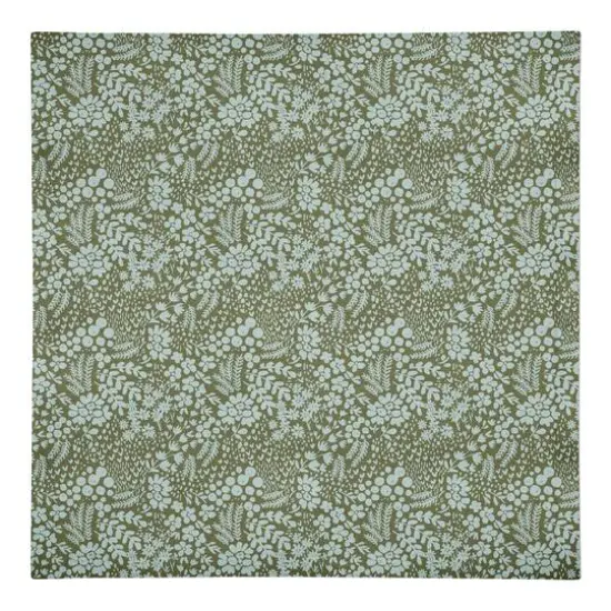 Dainty Floral Cotton Twill Napkin Green {1}