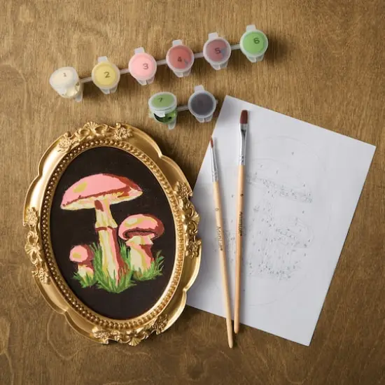 Mushrooms Paint-by-Number Framed Mini Kit by Artist's Loft&reg; {1}