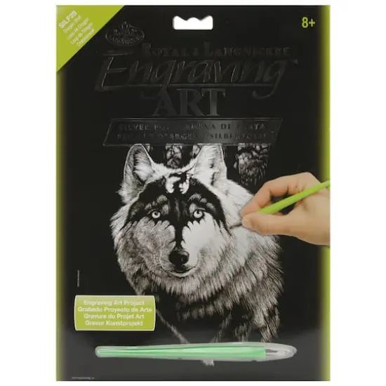Royal & Langnickel&reg; Engraving Art&trade; Dragon Wolf Silver Foil Kit {1}