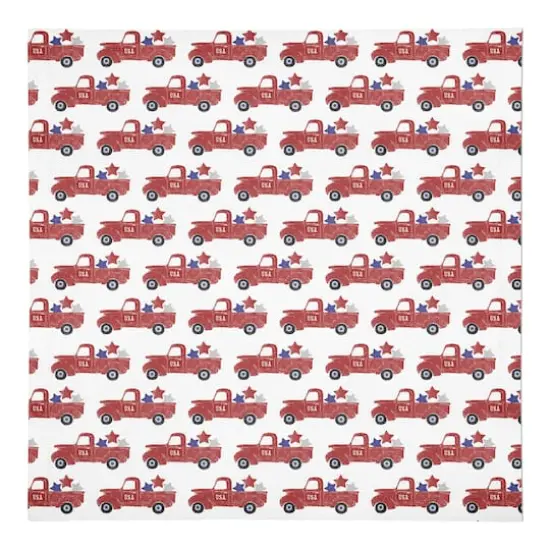 Patriotic Truck Pattern Cotton Twill Napkin {1}