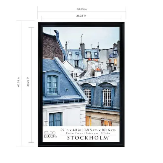 Stockholm&trade; Black Poster Frame by Studio D&eacute;cor&reg; {6}