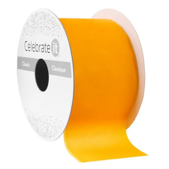 2" x 3yd. Velvet Ribbon by Celebrate It&trade; Classic Yellow {1}