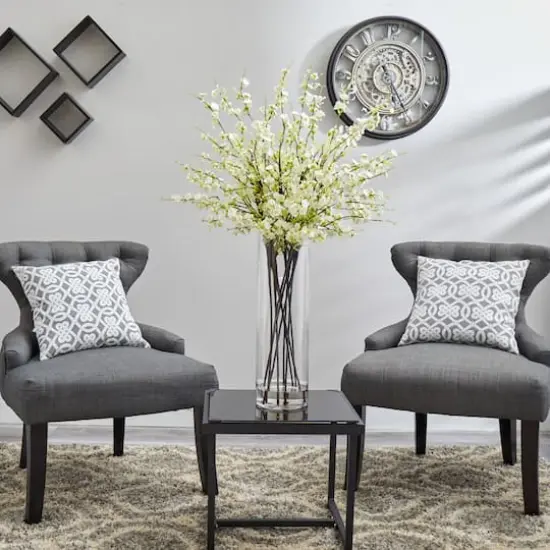 38" White Giant Cherry Blossom Arrangement in Vase {9}