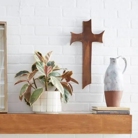 Brown Teak Wood Eclectic Style Wall Decor 20" x 10" x 1" {8}