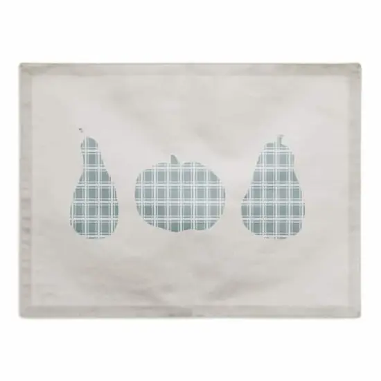 Sage Plaid Pumpkin Poly Twill Placemat {1}