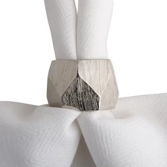 DII&reg; Silver Triangle Band Napkin Rings, 6ct. {5}