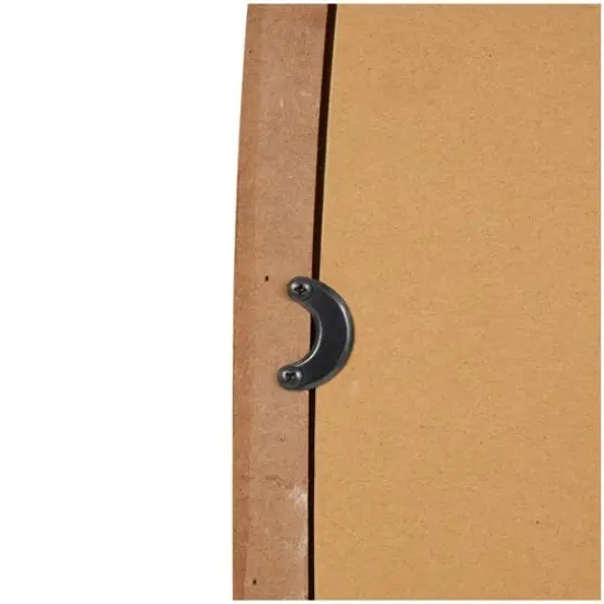 42" Brown Wood Oval Wall Mirror {6}