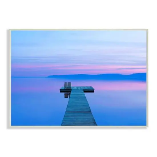 Stupell Industries Lake Landscape Wall Art in White Frame {1}