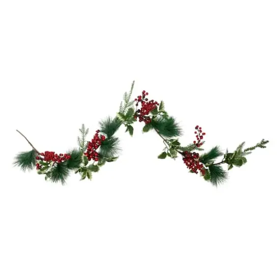 5ft. Holly & Pine Springs Christmas Garland {1}
