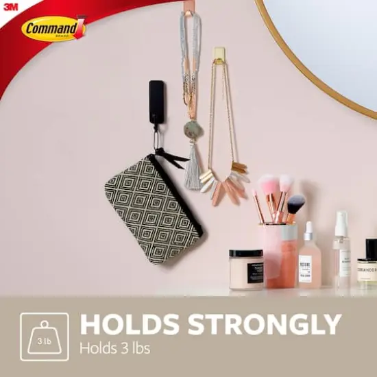 Command&trade; Medium Decorative Hook, Matte Black {6}