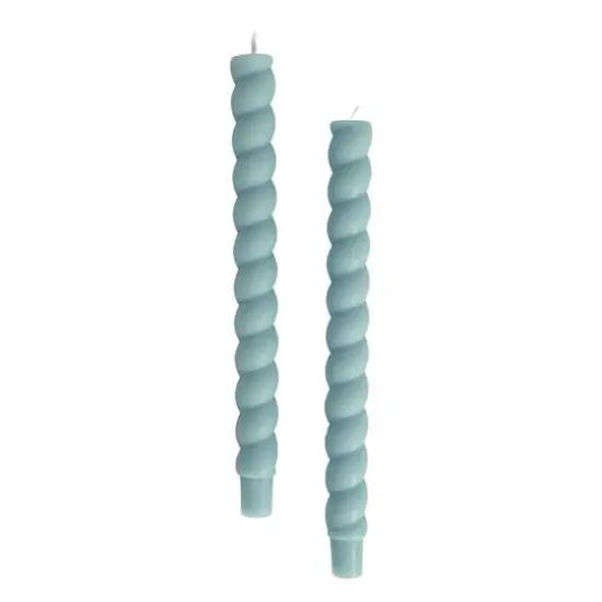 Hello Honey&reg; 10" Light Blue Unscented Twisted Taper Candles, 2ct. {7}
