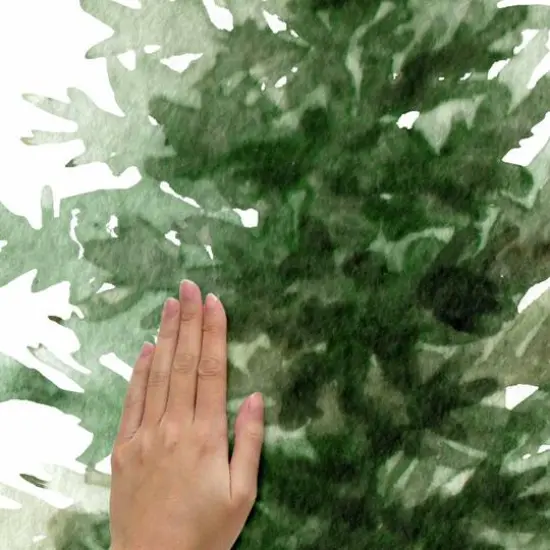 Watercolor Evergreen Peel And Stick Giant Wall Decals {7}