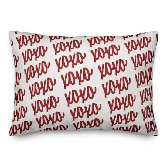 XOXO Script Red Throw Pillow {1}