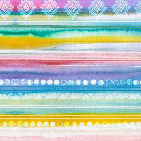 Fabric Editions Multicolor Mayari Stripe Cotton Fabric {4}