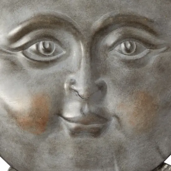 36" Gray Metal Sun Outdoor Wall Accent {5}