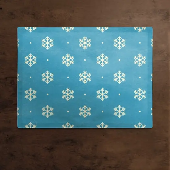 Simple Snowflake 18x14 Poly Twill Placemat {3}