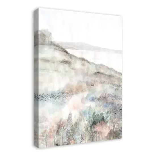 Muted Watercolor Landscape Canvas Wall Art {5}